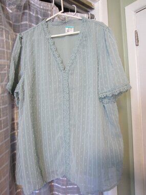 NWT/Sage Green 2XL Lace Top ~ Gorgeous!